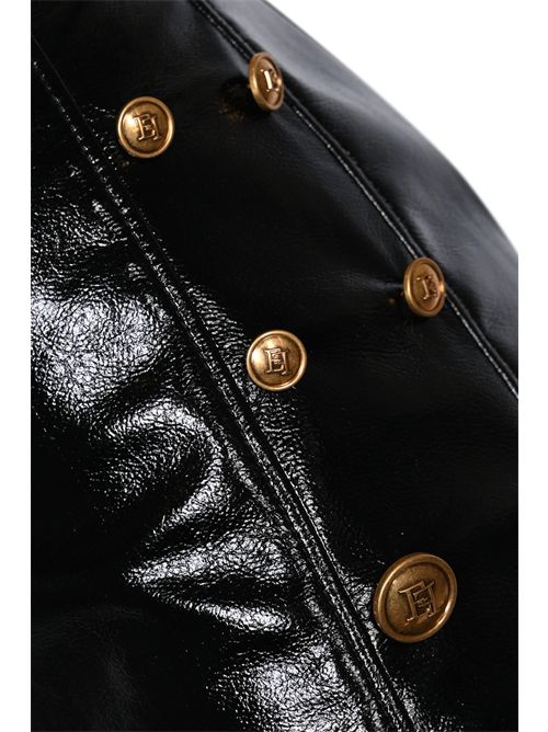 Gonna in vinile con bottoni gioiello Elisabetta Franchi | GO12757E2110